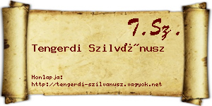 Tengerdi Szilvánusz névjegykártya